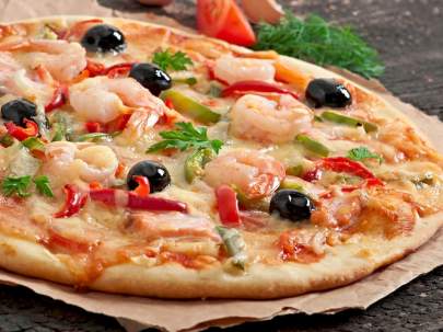 Итальянская пицца с морепродуктами